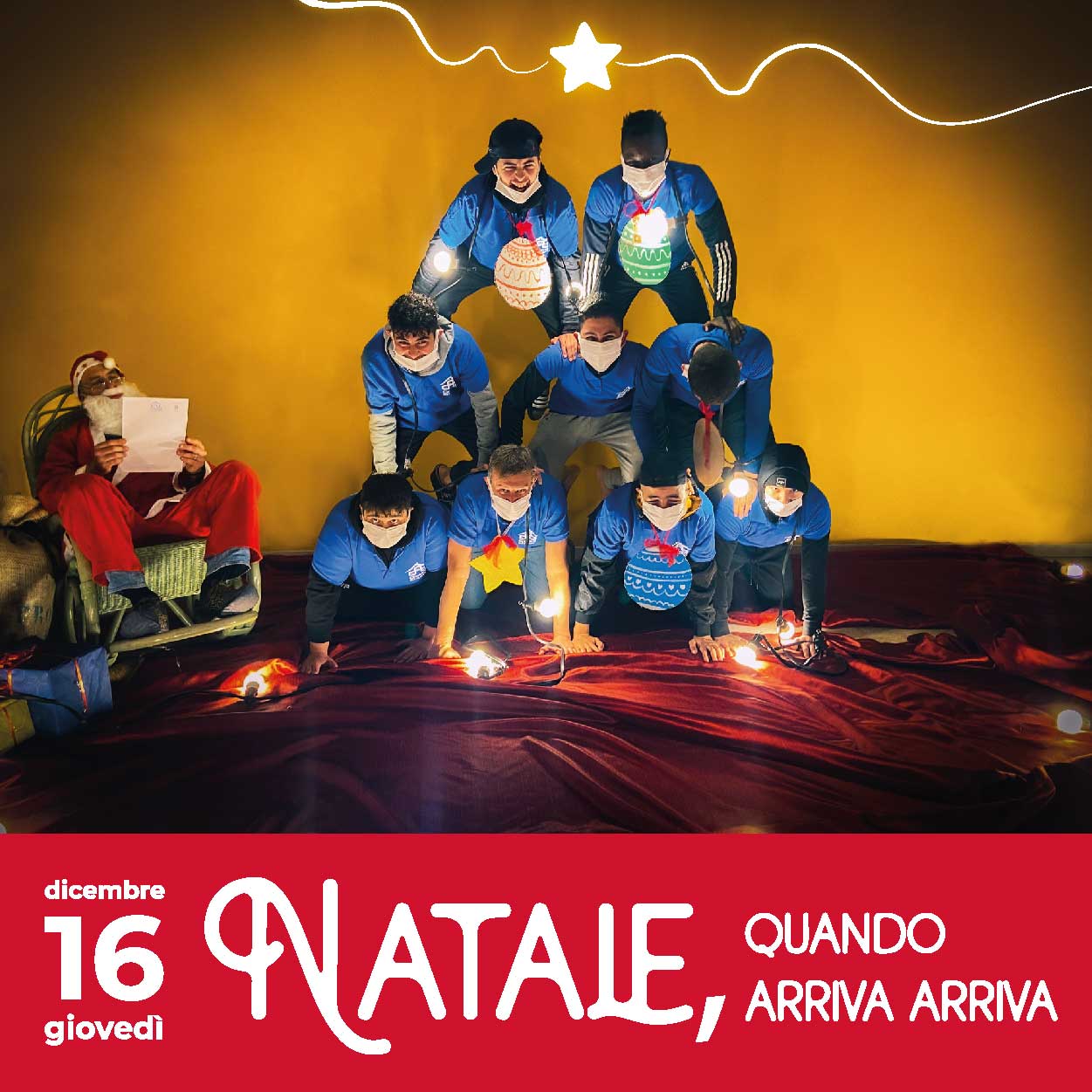 Locandina Festa di NATALE 2021 Oklahoma ONLUS